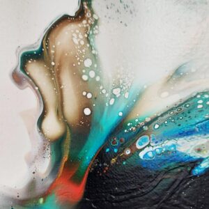 Stormy Days - Original Fluid Art Dutch Pour by Traci Scerri