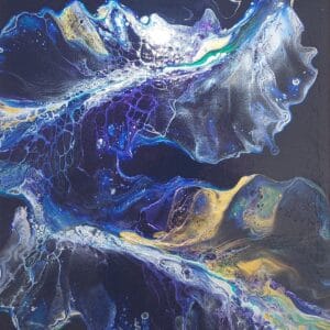 Into the Deep - Original Fluid Art Dutch Pour by Traci Scerri