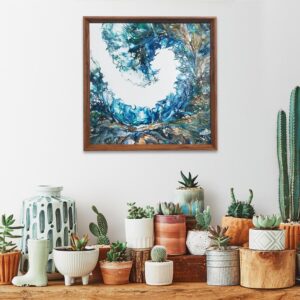 Crashing Wave Dutch Pour (Framed) - Original Fluid Art by Traci Scerri