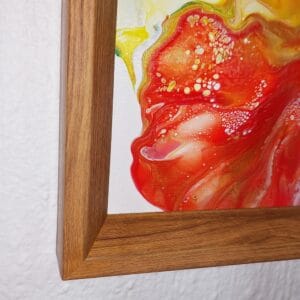 Chakra Rainbow Dutch Pour (Framed) - Original Fluid Art by Traci Scerri