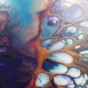 Ethereal Splash - Fluid Art Pearl Pour by Traci Scerri
