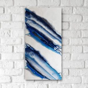 Arctic Drift - Fluid Art Pearl Pour by Traci Scerri