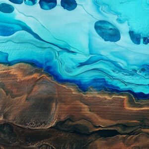 Earth and Ether - Fluid Art Pearl Pour by Traci Scerri