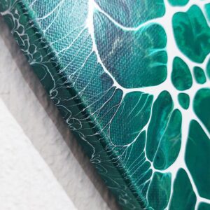 Emerald Pulse - Fluid Art Pearl Pour by Traci Scerri