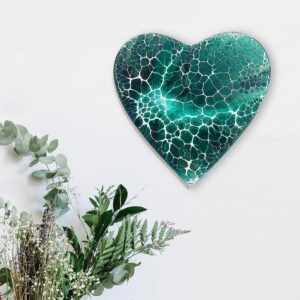 Emerald Pulse - Fluid Art Pearl Pour by Traci Scerri