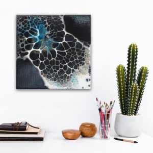 Pacific Mesh - Fluid Art Pearl Pour by Traci Scerri