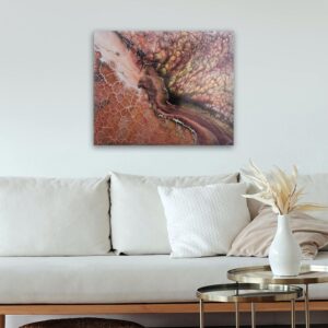 A River Runs Through It - Fluid Art Pearl Pour by Traci Scerri