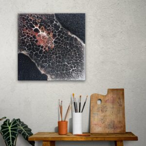 Scarlet River - Fluid Art Pearl Pour by Traci Scerri