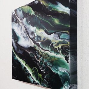 Viridian Storm - Fluid Art Pearl Pour by Traci Scerri