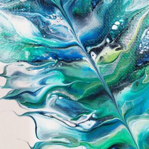Feather Dutch Pour - Original Fluid Art by Traci Scerri