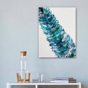Feather Dutch Pour - Original Fluid Art by Traci Scerri