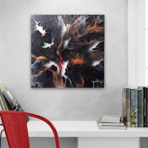 Eruption - Fluid Art Pearl Pour by Traci Scerri